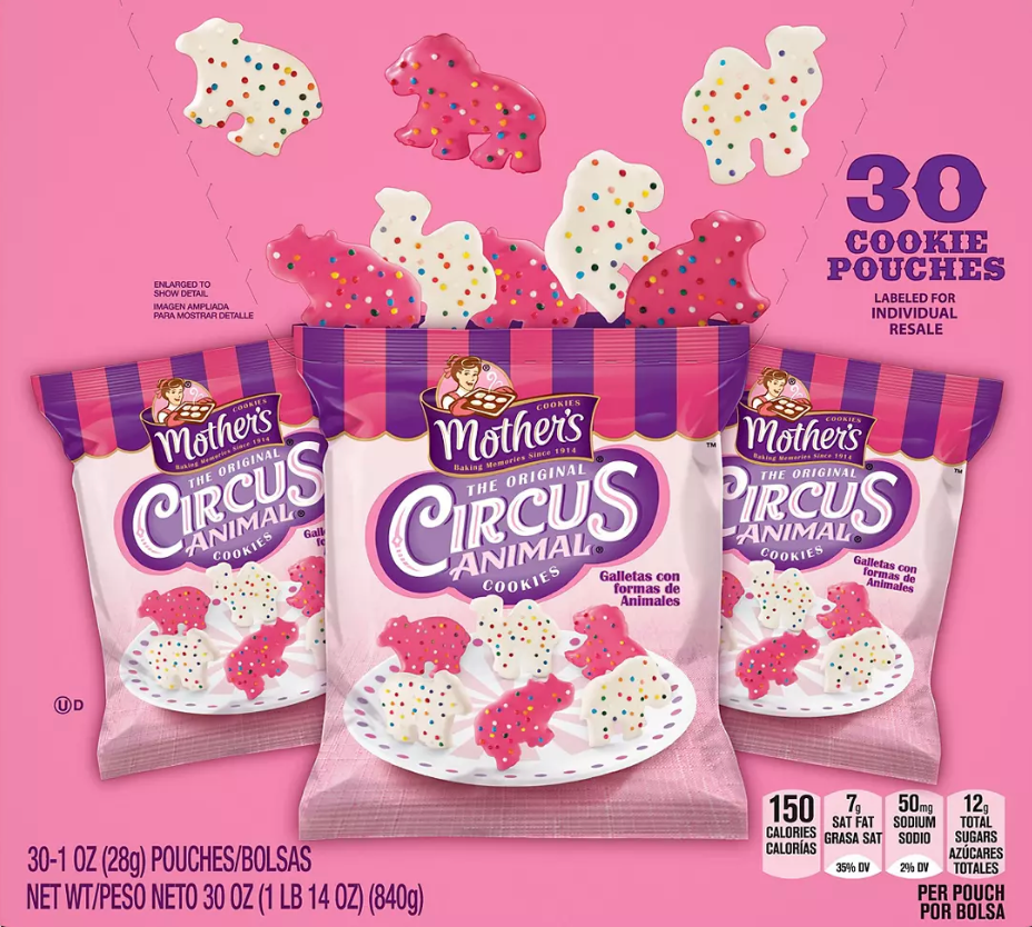 마더스 Mother's 오리지널 서커스 애니멀 프로스티드 쿠키 28g 30팩 (840g)