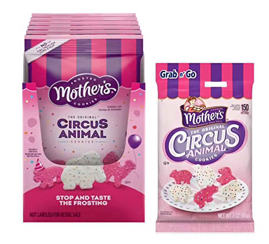 마더스 Mother's 오리지널 서커스 애니멀 프로스티드 쿠키 28g 12팩 (340g)