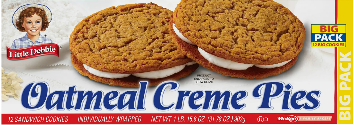 리틀데비 Little Debbie 오트밀 크림파이 샌드위치 쿠키 12pc (902g) *Since 1960*