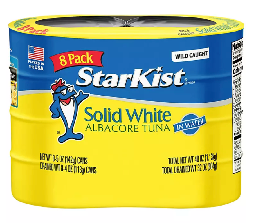 스타키스트 StarKist 솔리드 화이트 알바코어 참치 in 워터 142g 8캔 (1.13kg)