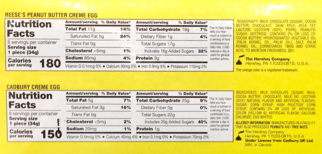 허쉬 리세스 & 캐드버리 에그 16팩 (544g)