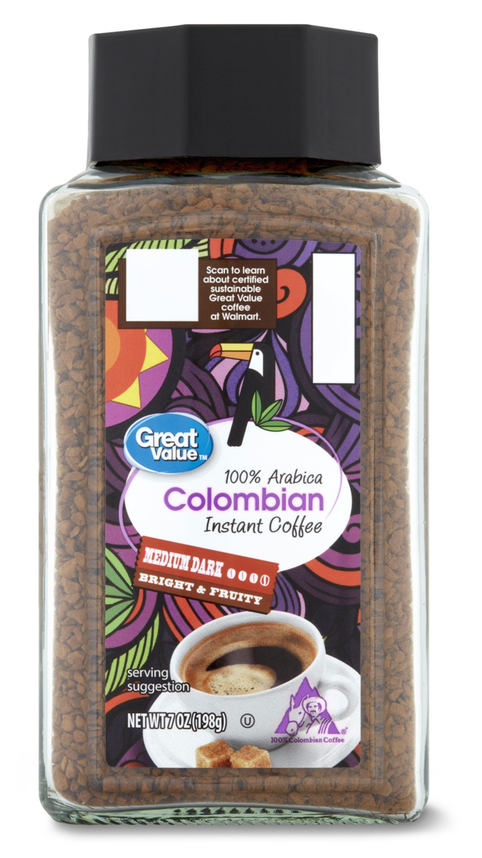 GV 100% 콜롬비안 미디엄 다크로스트 인스턴트 커피 198g