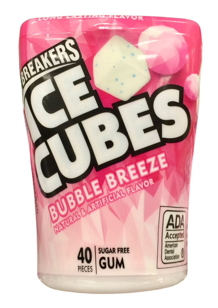 허쉬 아이스큐브 풍선껌맛 무설탕 껌 40pc *ADA 승인*