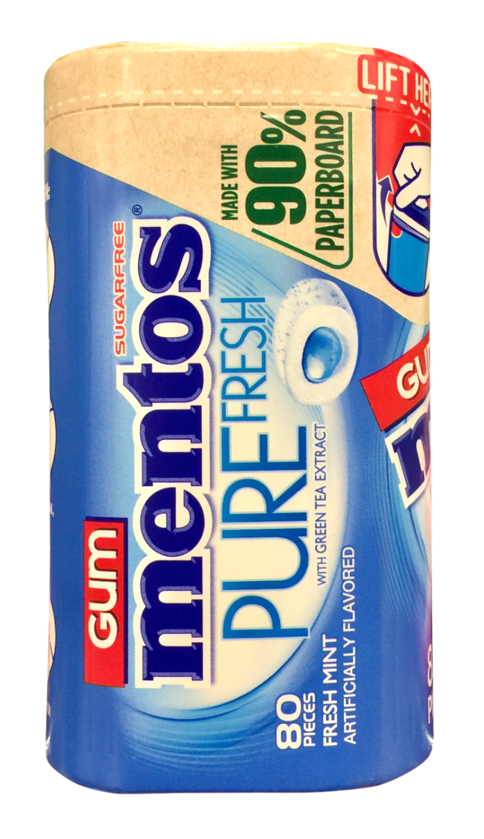 멘토스 Mentos 후레시 민트 자일리톨 무설탕껌 80pc