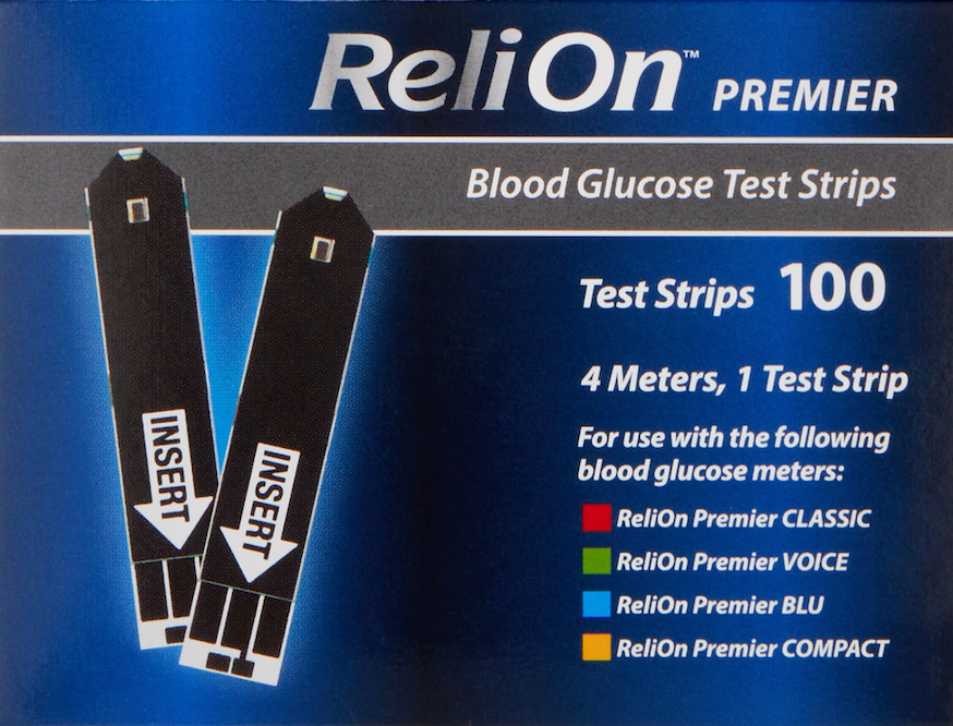 릴라이온 ReliOn 프리미어 혈당 테스트 스트립 100매