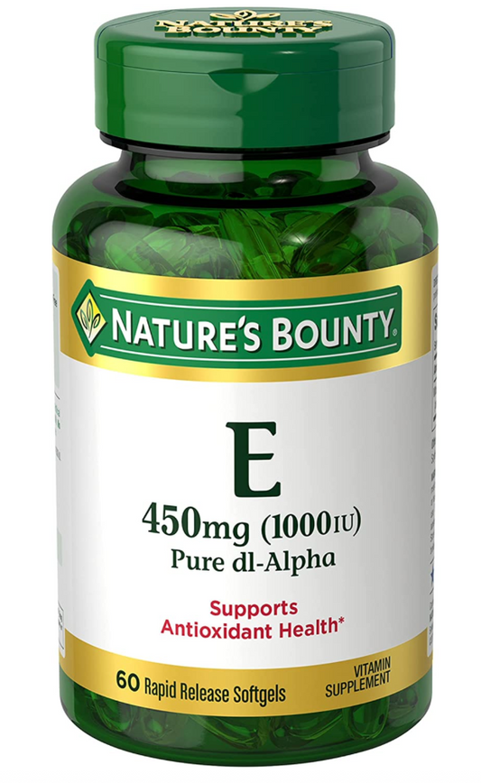 네이처스바운티 Nature's Bounty Non-GMO 비타민 E 450mg 속방형 60 액정