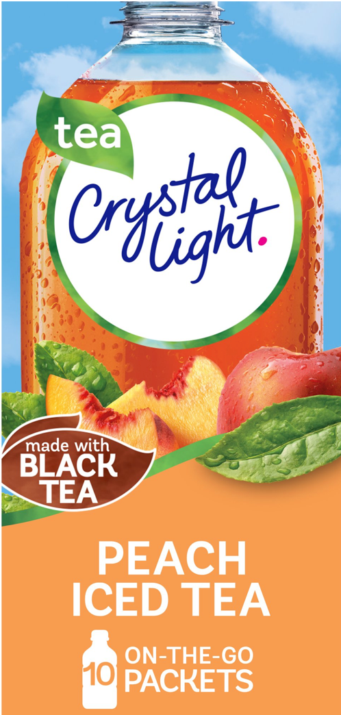 크래프트 Kraft 크리스탈라이트 무설탕 5칼로리 디카페인 복숭아 아이스티 믹스 500ml 10ct (20g)
