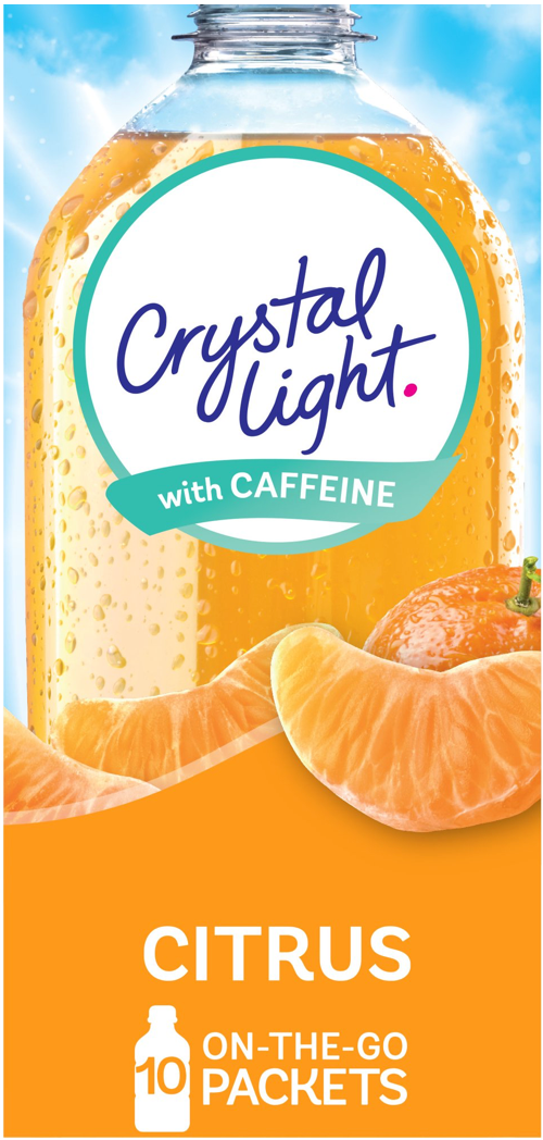 크래프트 Kraft 크리스탈라이트 무설탕 10칼로리 시트러스 + 카페인 드링크 믹스 500ml 10ct (57g)