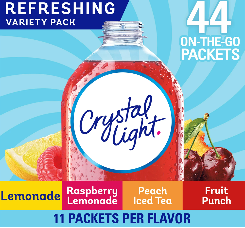크래프트 Kraft 크리스탈라이트 무설탕 드링크 믹스 500ml 4가지맛 44ct