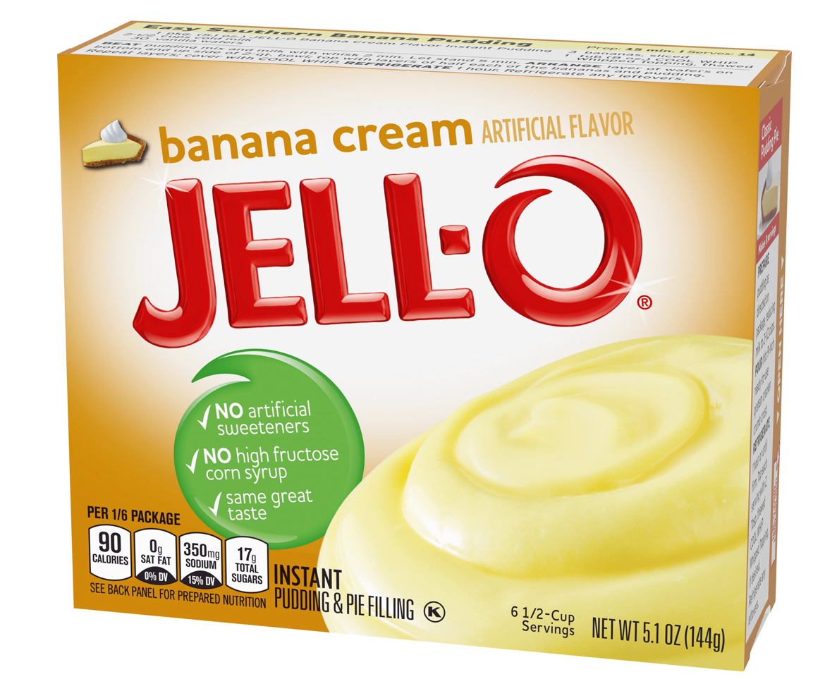 크래프트 Kraft 젤로 바나나 크림 푸딩 & 파이 필링 믹스 144g 3팩 (432g)