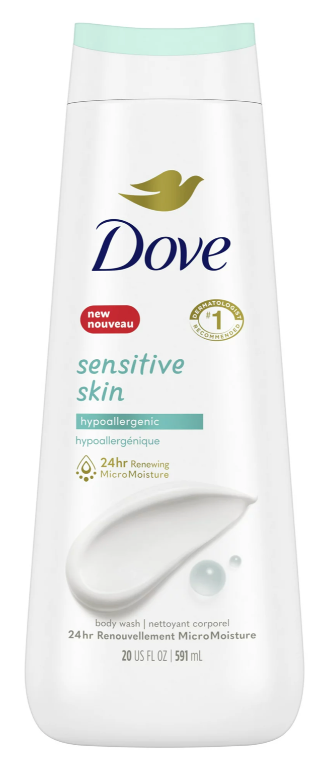 유니레버 Unilever 도브 파라벤/프탈레이트-프리 센시티브 스킨 98% 생분해 바디워시 591ml