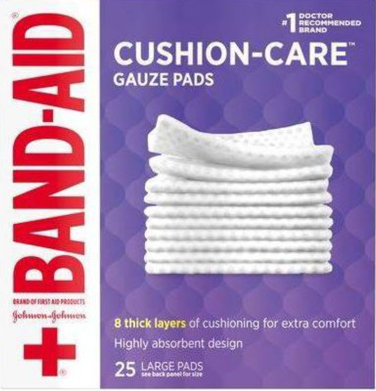 밴드에이드 Bandaid 쿠션-케어 멸균 거즈 패드 10 x 10cm 25매