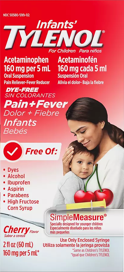 0+ 타이레놀 인펀트 아세트아미노펜 160mg 무색소 시럽 60ml