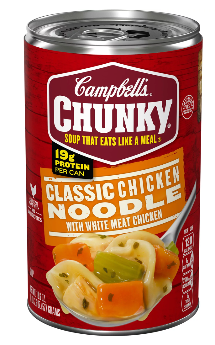 캠벨 Campbell's 청키 무항생제 치킨 누들 스프 533g 6ct (3.19kg)