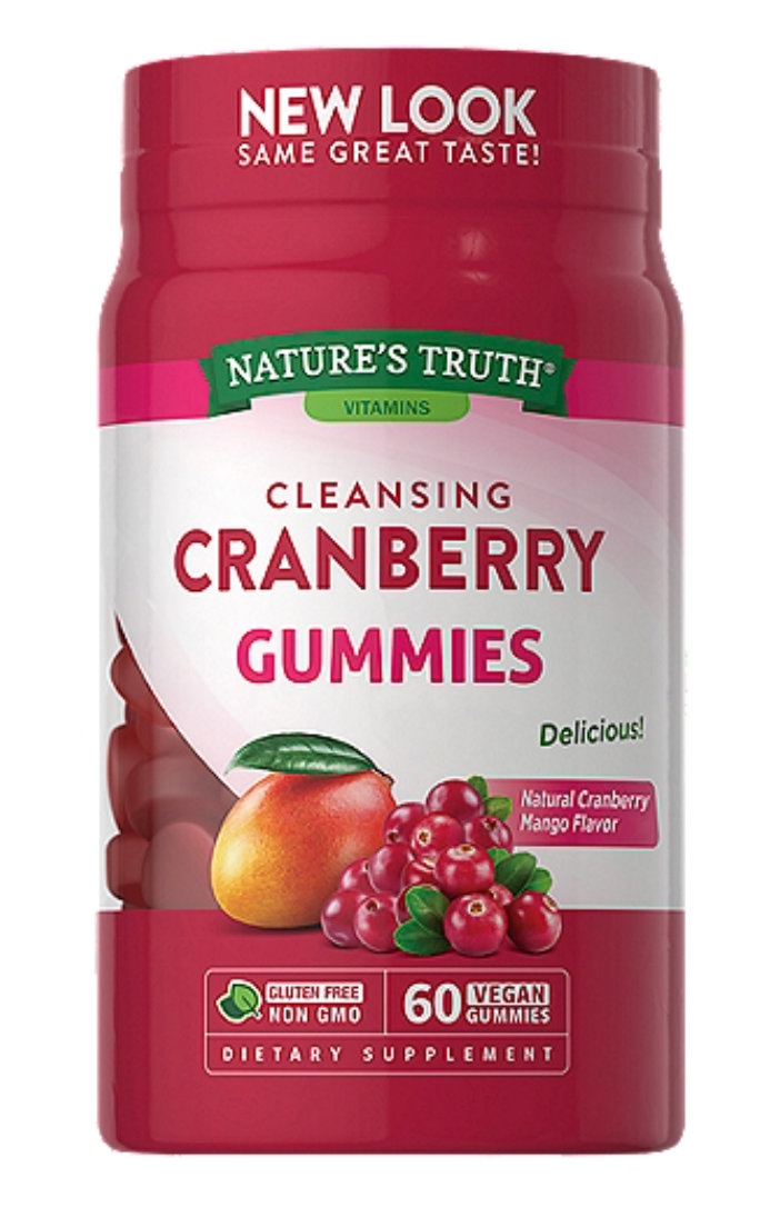 네이처스트루쓰 Non-GMO 젤라틴-프리 크랜베리 500mg 거미 60정