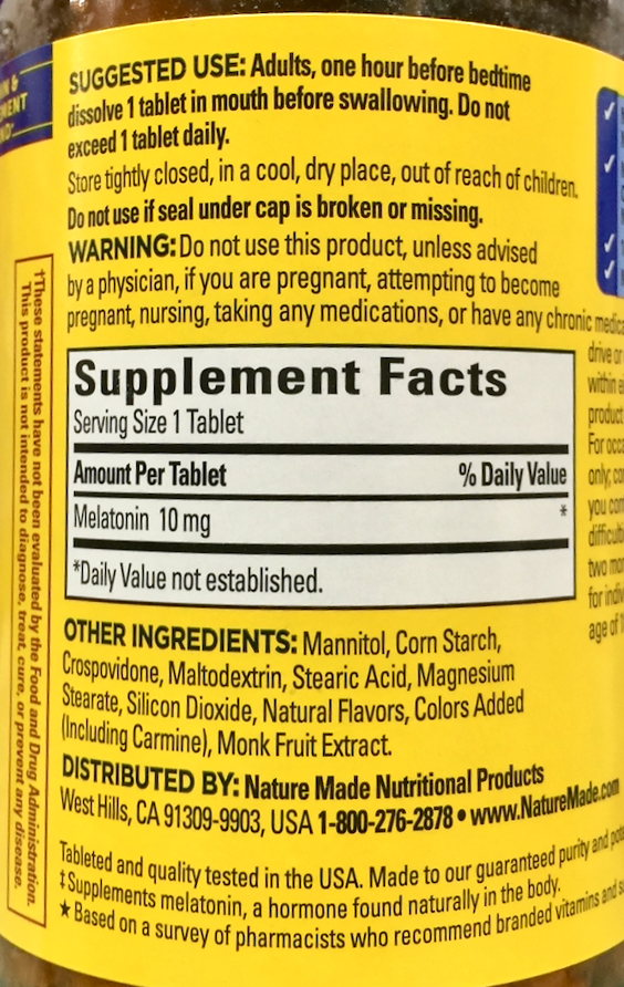 네이처메이드 멜라토닌 10mg 베리향 수면지원 속용정 70정