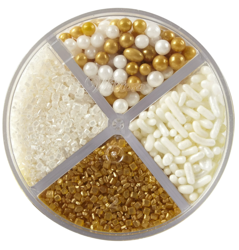 윌튼 Wilton 포셀 스프링클 Gold Mix 108g