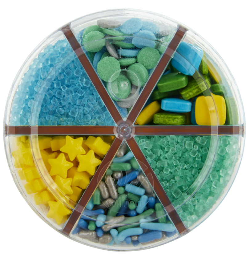 윌튼 Wilton 6셀 스프링클 믹스 Blue & Yellow 192g