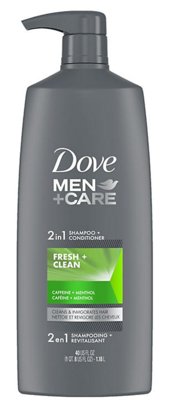 유니레버 Unilever 도브 파라벤/프탈레이트-프리 맨+케어 후레시+클린 2-in-1 샴푸/컨디셔너 1.18L