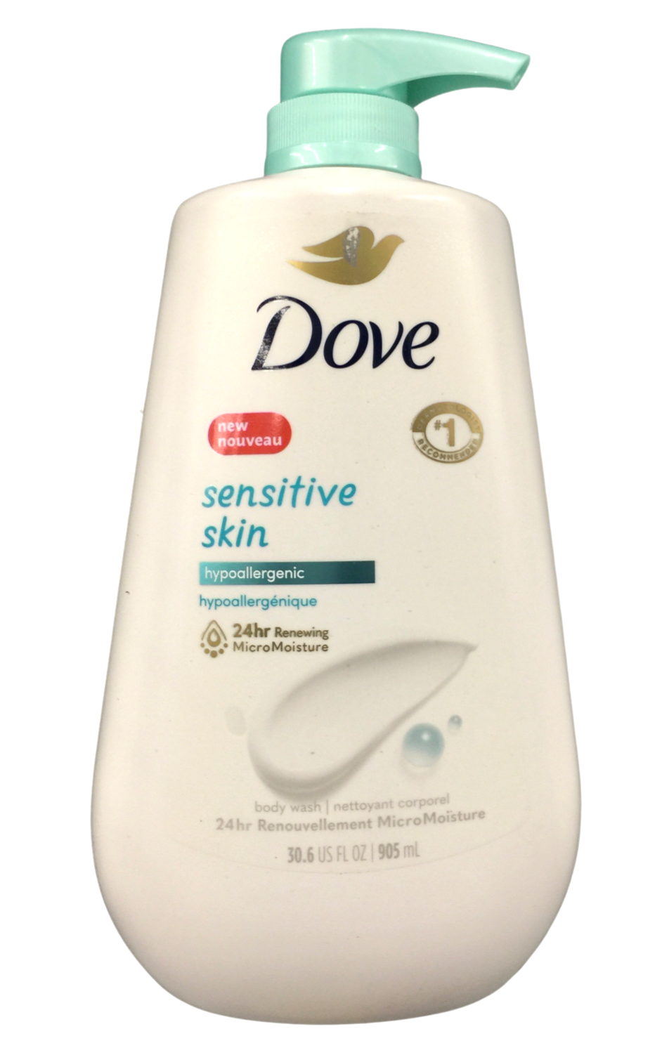 유니레버 Unilever 도브 파라벤/프탈레이트-프리 센시티브 스킨 98% 생분해 바디워시 905ml