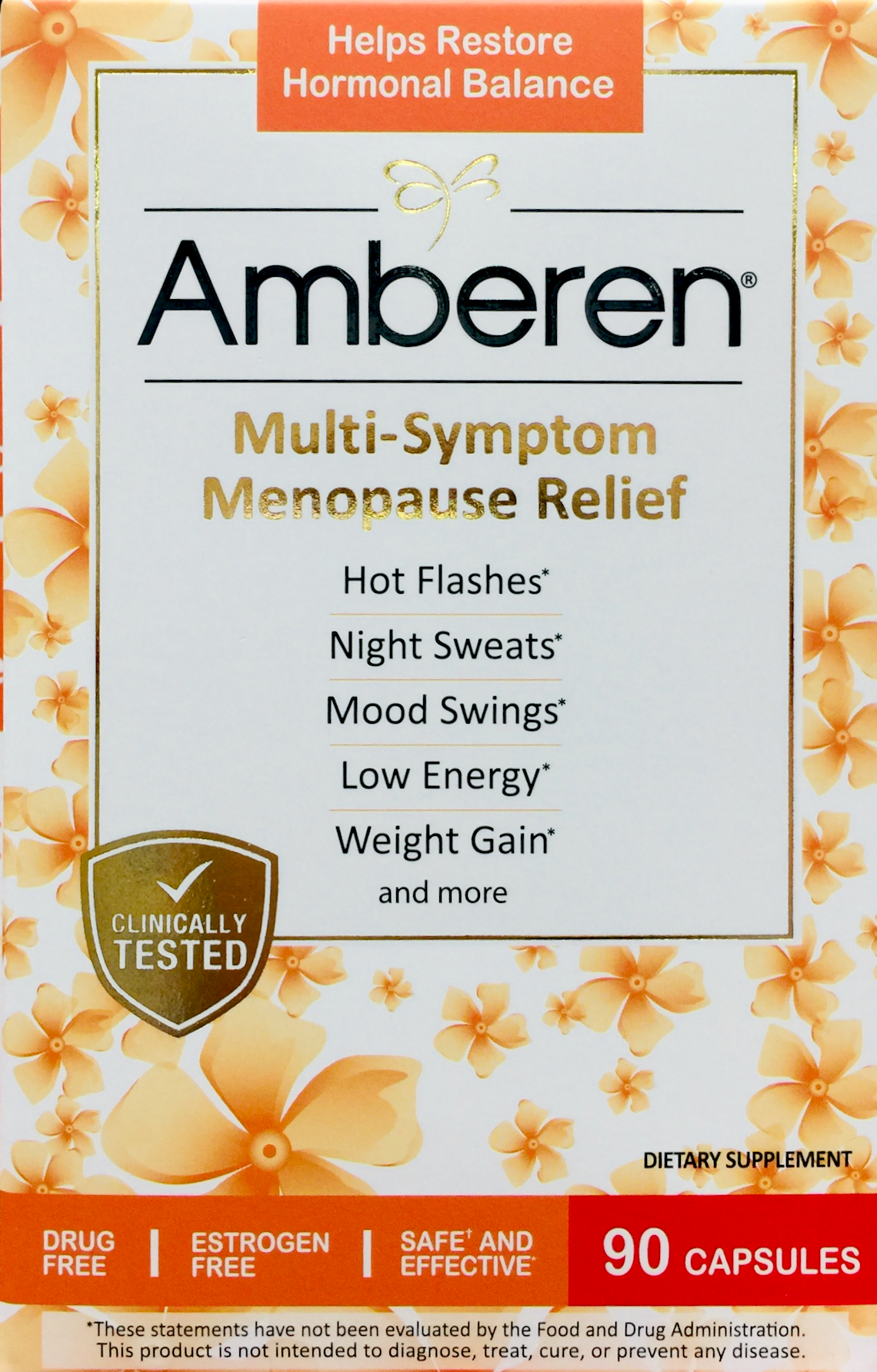 앰버렌 Amberen 호르몬/약물-프리 멀티심텀 메노포즈 (갱년기) 릴리프 45일