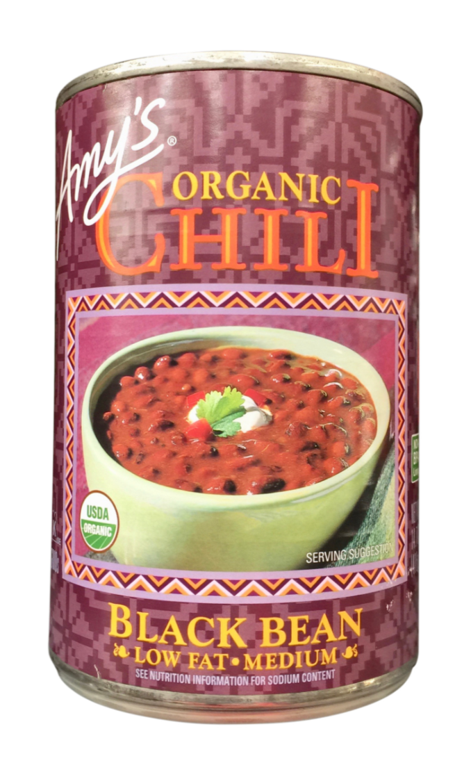 에이미 Amy's 유기농 글루텐/BPA-프리 블랙빈 칠리 416g 3ct (1.24kg)