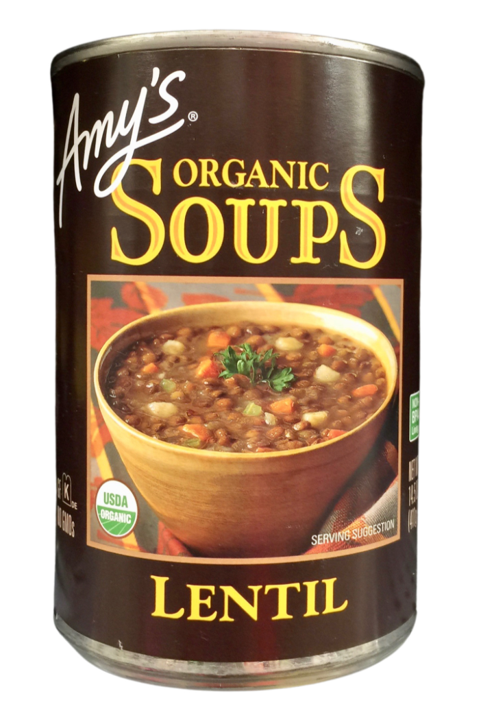 에이미 Amy's 유기농 글루텐/BPA-프리 렌틸콩 스프 411g 3ct (1.23kg)