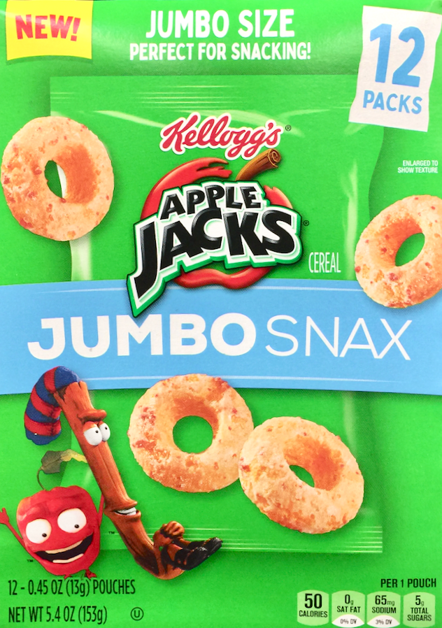켈로그 Kellogg's 애플잭 시리얼 점보 스낵 12팩 (153g)