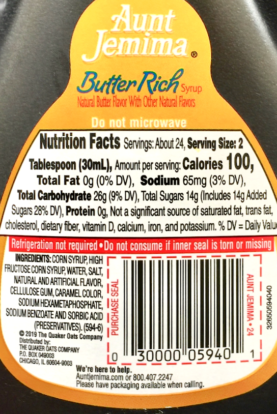 퀘이커 Quaker 펄밀링 버터 리치 시럽 710ml *구 앤트제미마*