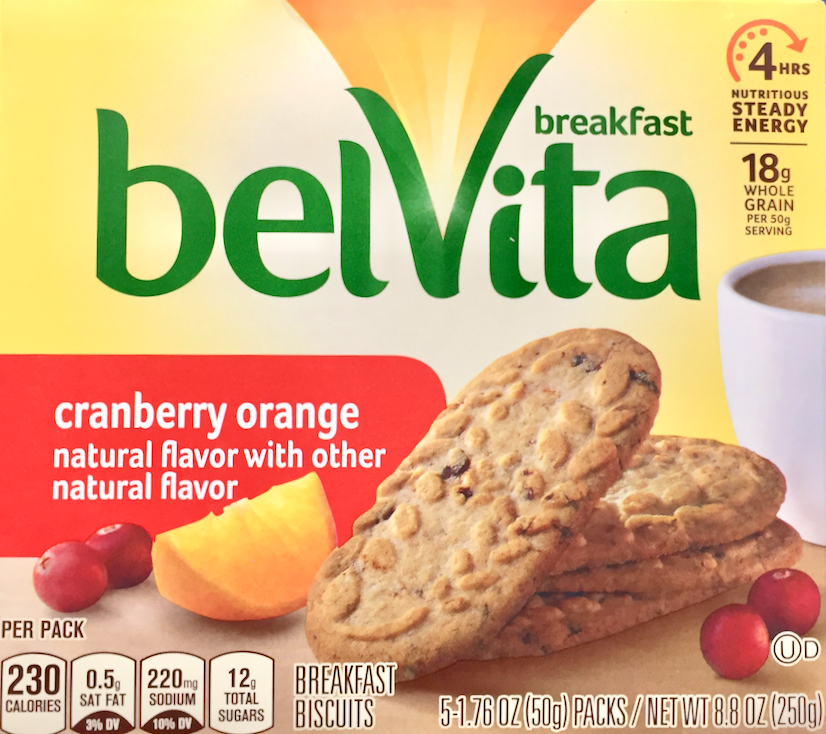 나비스코 Nabisco 벨비타 크랜베리 오렌지 브랙퍼스트 쿠키 5ct (250g)