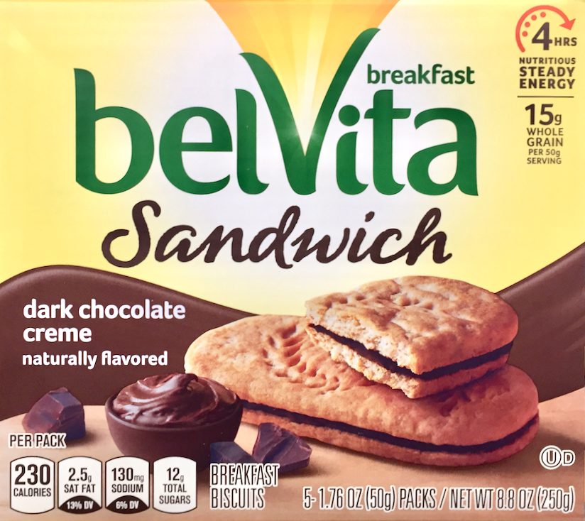 나비스코 Nabisco 벨비타 다크 초콜렛 크림 샌드위치 쿠키 5ct (250g)