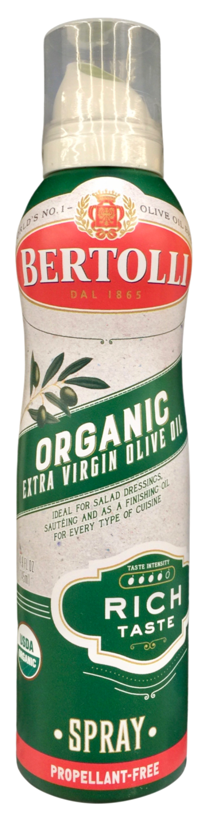베르톨리 Bertolli 유기농/Non-GMO 엑스트라 버진 올리브 오일 스프레이 145ml