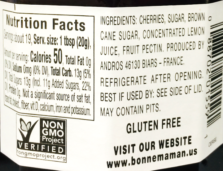 본마망 Bonne Maman Non-GMO 체리 스프레드 370g