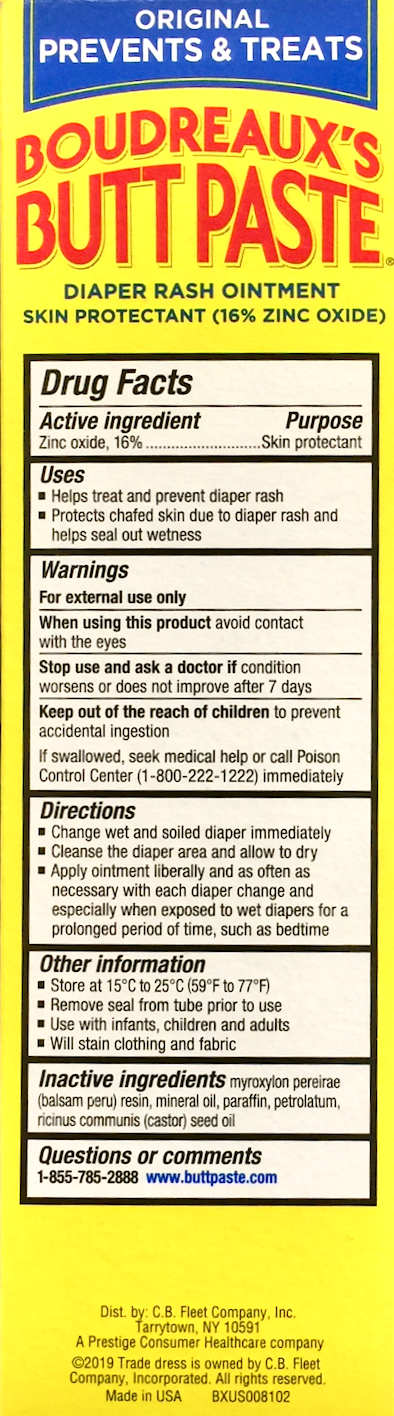 보듀록스벗 Boudreaux's Butt 오리지널 기저귀 발진 연고 113g
