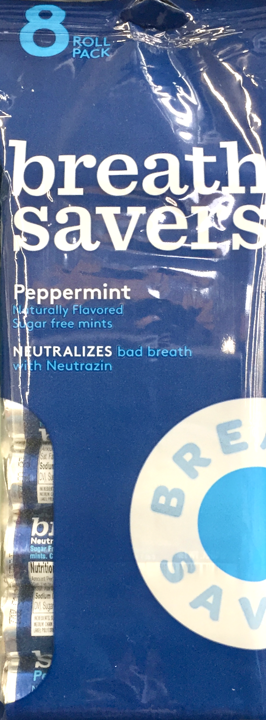 허쉬 슈가-프리 브레스세이버 페퍼민트 12pc 8롤 (96pc)