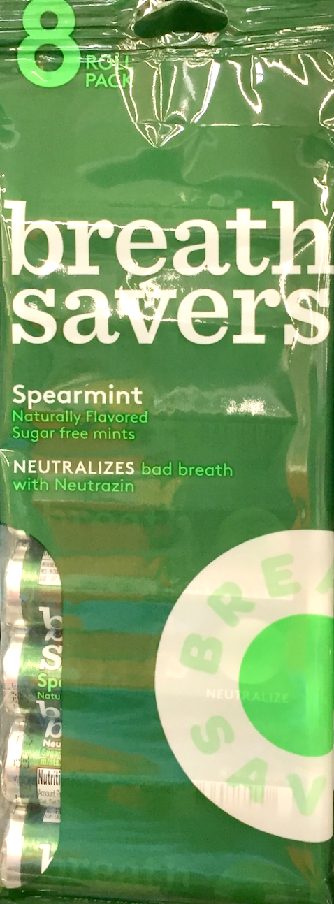 허쉬 슈가-프리 브레스세이버 스피어민트 12pc 8롤 (170g)