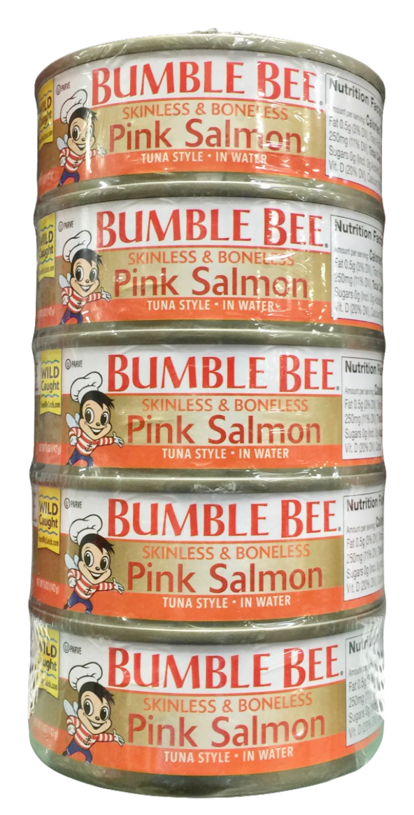 범블비 Bumble Bee 자연산 핑크 연어 142g 5ct (710g)