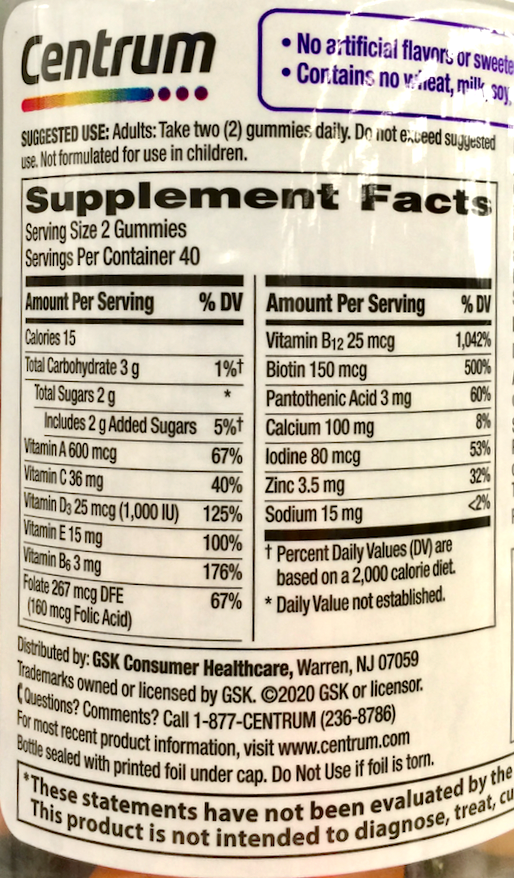 50+ 글락소스미스클라인 GSK 센트룸 실버 우먼 거미 80정