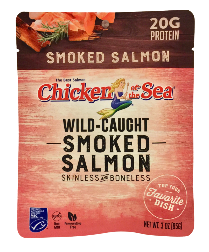 치킨오브더시 Chicken of the Sea 자연산 훈제 연어 파우치 85g 6ct (510g)