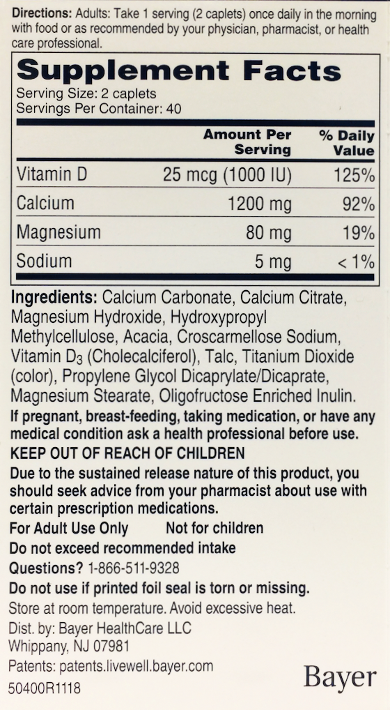 바이엘 시트라칼 칼슘 600mg 서방형 80정