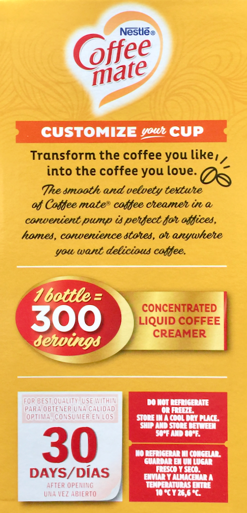 네슬레 Nestle 헤이즐넛 액상 크리머 1.5L *캡슐 300개 동량*