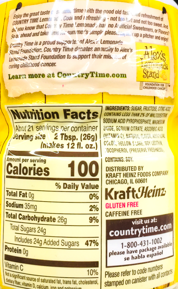 크래프트 Kraft 컨트리타임 레모네이드 믹스 7.5L (538g)