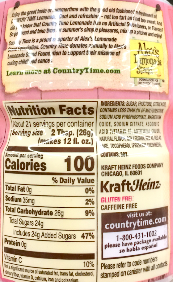 크래프트 Kraft 컨트리타임 핑크 레모네이드 믹스 7.5L (538g)