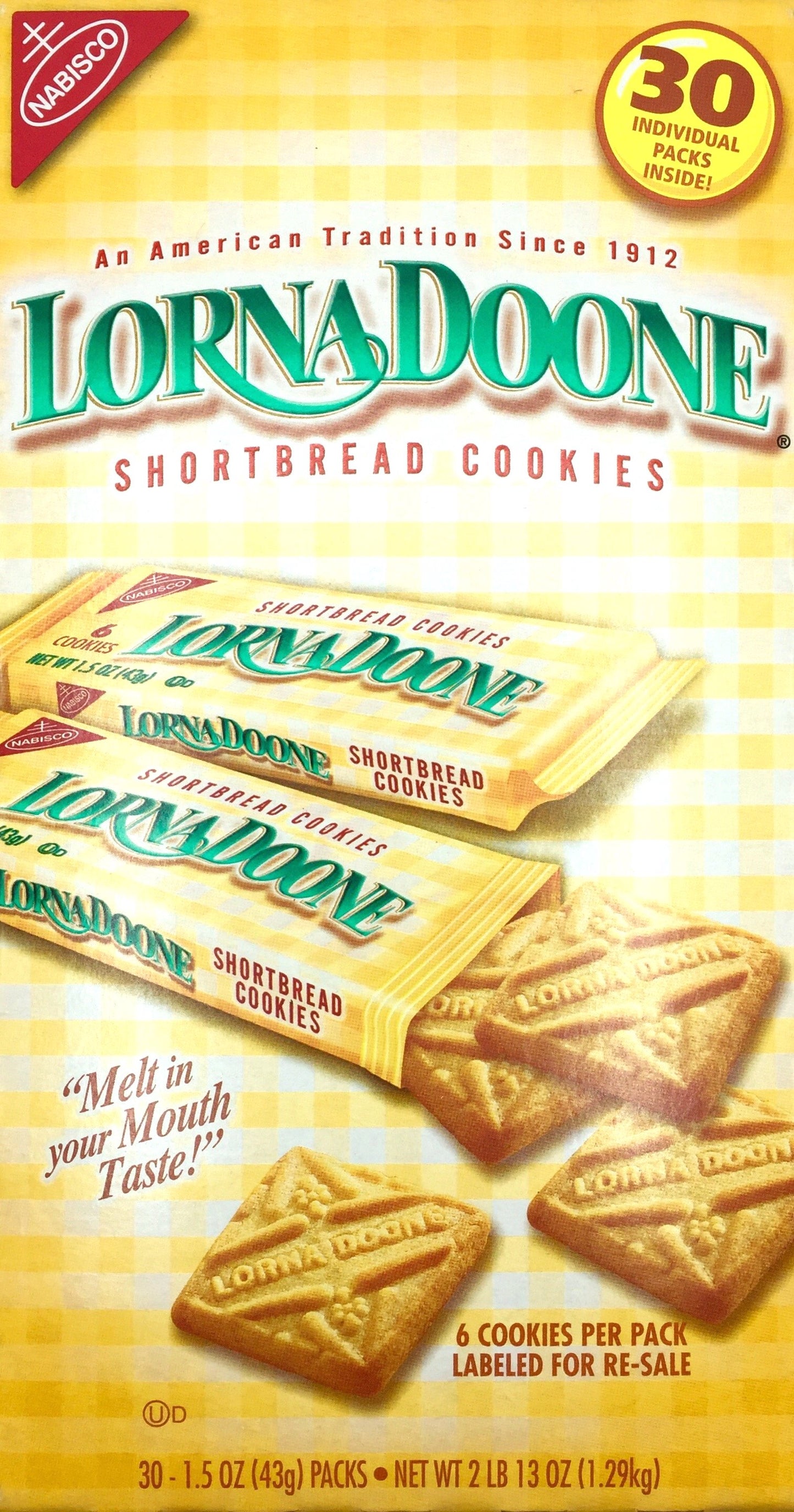 나비스코 Nabisco 로나두네 쇼트브레드 버터쿠키 30팩 (1.29kg) *Since 1912*