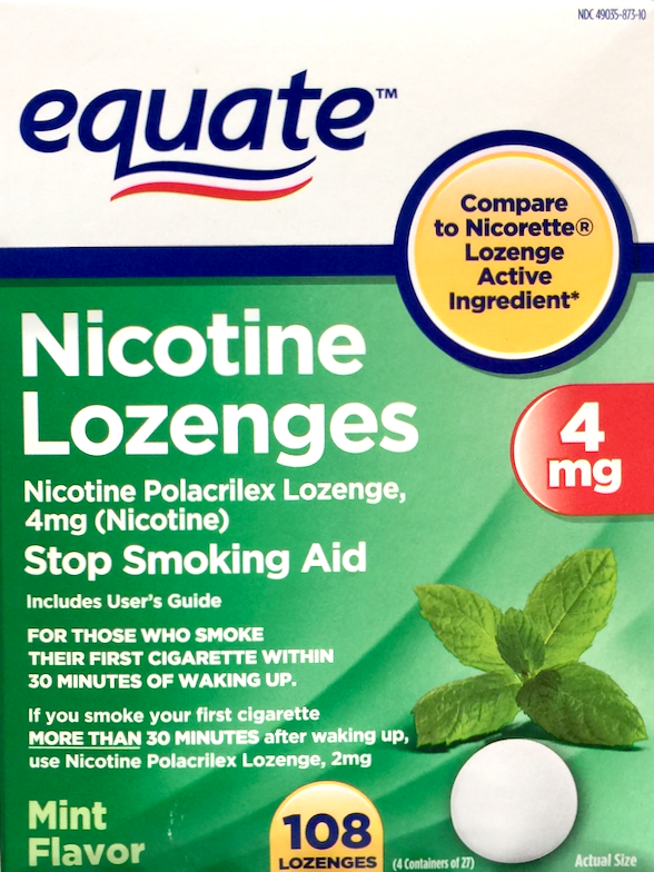 이퀘이트 니코틴 4mg 무설탕 금연 로젠지 민트맛 27정 4개 (108정) *FDA 인증*
