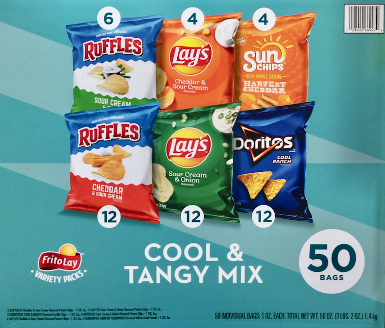 프리토레이 FritoLay 쿨앤탠지 믹스 6가지맛 50팩 (1.4kg)