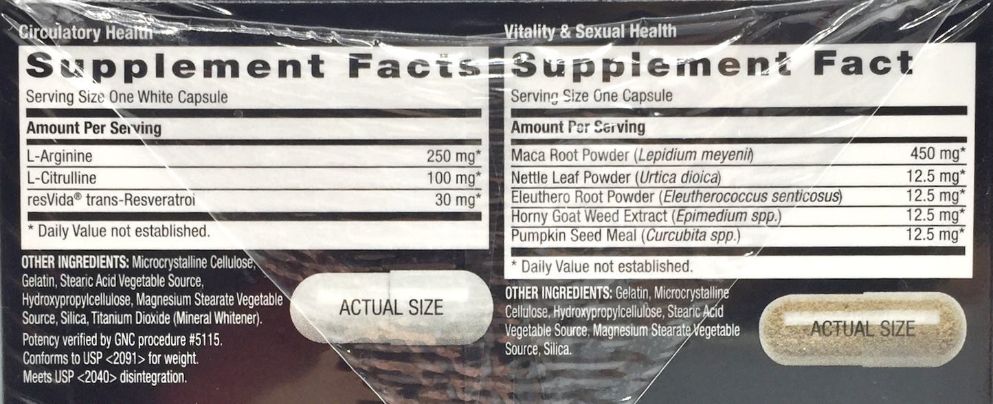 GNC 메가맨 비타팩 퍼포먼스 & 활력 멀티 30일