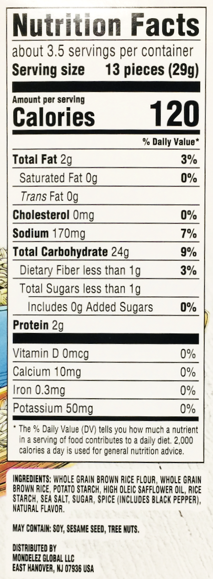 굿씬즈 Good Thins Non-GMO 슈가/글루텐-프리 시솔트 & 페퍼 크래커 100g