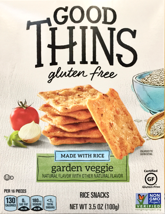 굿씬즈 Good Thins Non-GMO 슈가/글루텐-프리 가든베지 크래커 100g 2개 (200g)