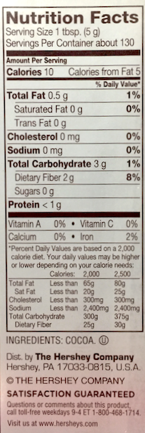 허쉬 Non-GMO 무가당 코코아 652g